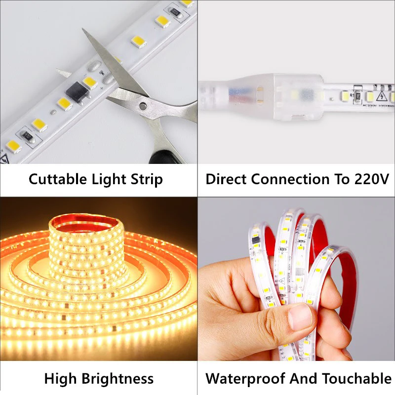 Striscia Led BERGAMO 220V SMD 2835 13W/mt RGB Multicolor IP65 Al Metro - Foto 5