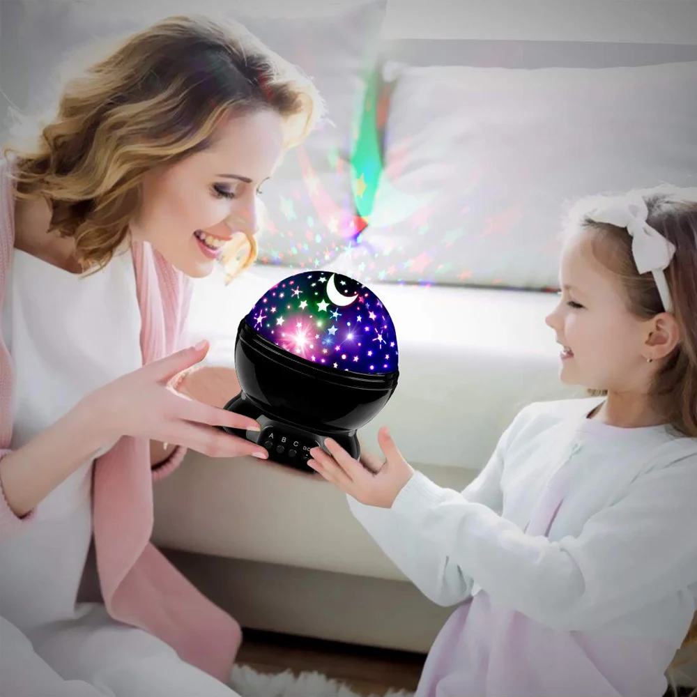 Star Projector Night Light Lamp Fun Gifts for Girls and Boys Rotating Star Sky Moon LED Lights Projector for Kids Bedroom Decor 5