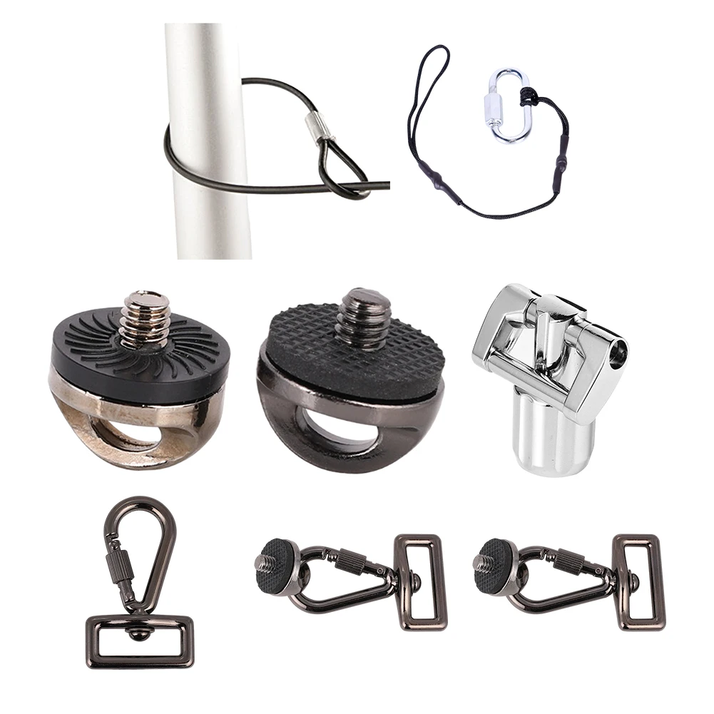 

Universal Camera Accessories Quick Release Connector With Base For Camera Shoulder Strap Safety Buckle Metal Screw Hook 1/4