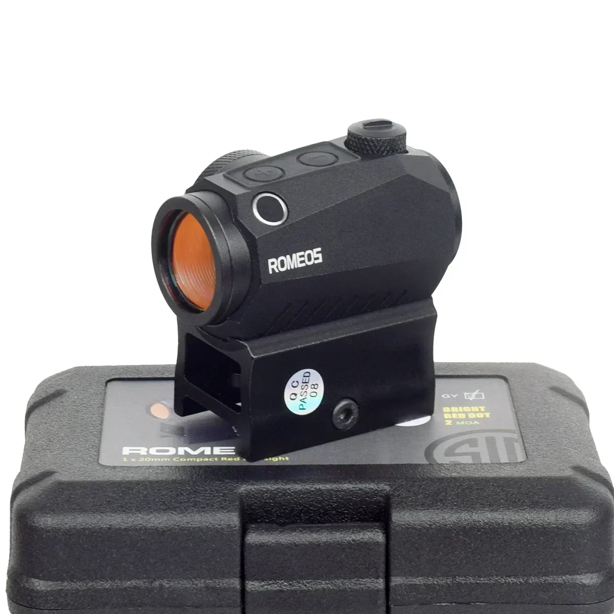 Red Dot Sight ROMEO5 1x20mm 2 MOA Reflex Riflescope with Mount Riser 20mm Rail Co-Witness for AR15 HK416 Red Dot Sight Rifle Scope