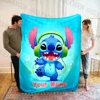 (Memo U Name)Customized Name Disney Stitch Printed Blanket All Seasons Multi-purpose Blanket Suitable for Sofa Travel Car Bed 6