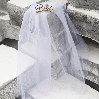 Sposa per essere corona tiara velo fascia addio al nubilato addio al nubilato addio al nubilato foto puntelli matrimonio fidanzamento prova decorazione