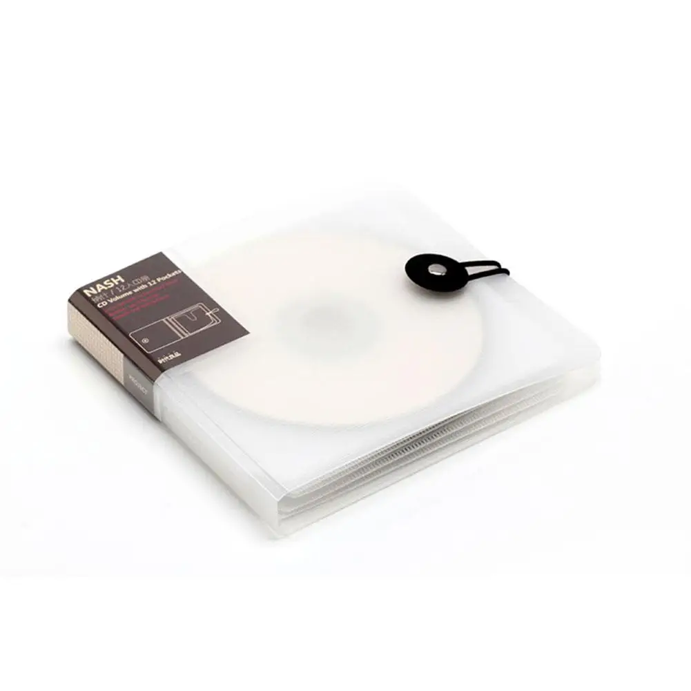 Sc2497c36524e4e25ba70bf3f099932b8Q Portable 12 Pcs DVD CD Storage Case CD/DVD Case Wallet Storage Holder Booklet CD Sleeve Plastic Bag Album Box Cases With Buckle Mallzona