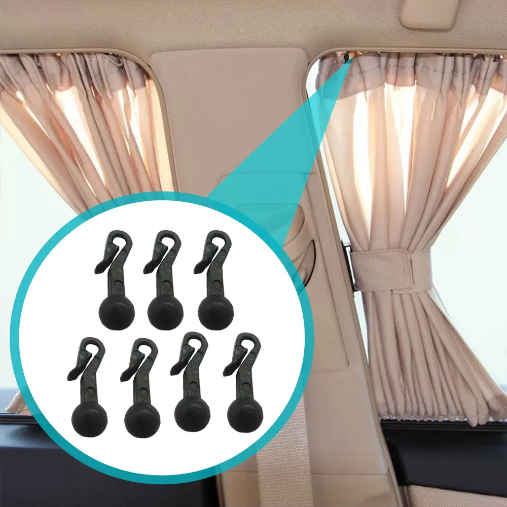 

100pcs Car Curtain Track Plastic Hooks Runner Fit for Camper Van Motorhome Caravan Hook Up Durable Tool Car Interior Accessories
