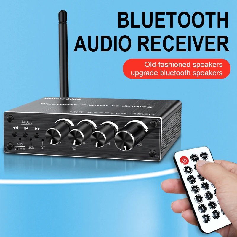 DAC Bluetooth 5.4 Audio Receiver Digital To Analog Converter 3.5mm AUX RCA Coaxial USB U-Disk Karaoke Stereo Wireless Adapter