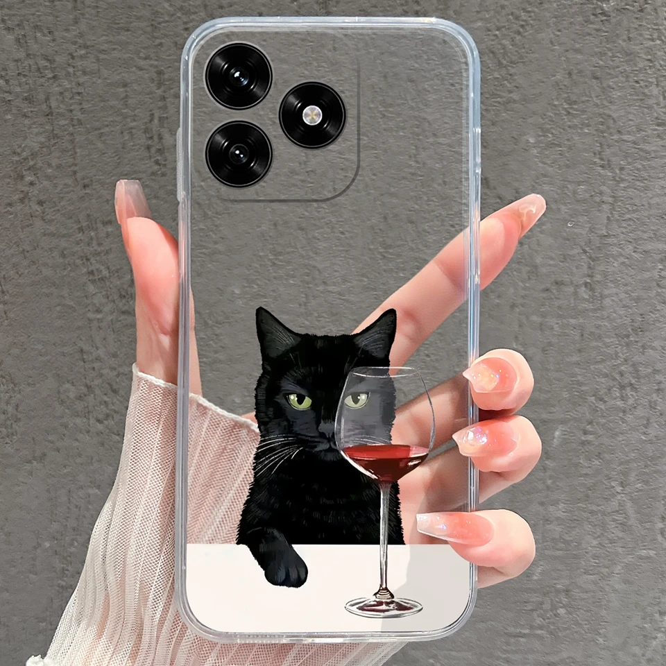 Cartoon Frog & Pig Transparent Protective Phone Case