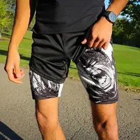Y2K Summer Men Streetwear Anime Berserk Oversize Active Athletic Gym Short Pants Training Fitness Workout Track Shorts Clothes 3