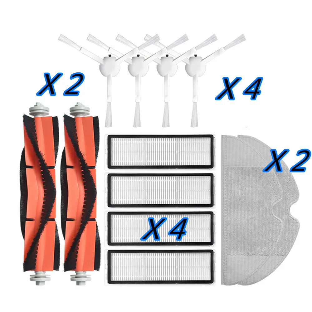 Аксессуары для пылесосов Xiaomi Mijia 1C / STYTJ01ZHM Mi Robot, насадка на швабру, роликовая боковая щетка, Hepa фильтр, салфетка