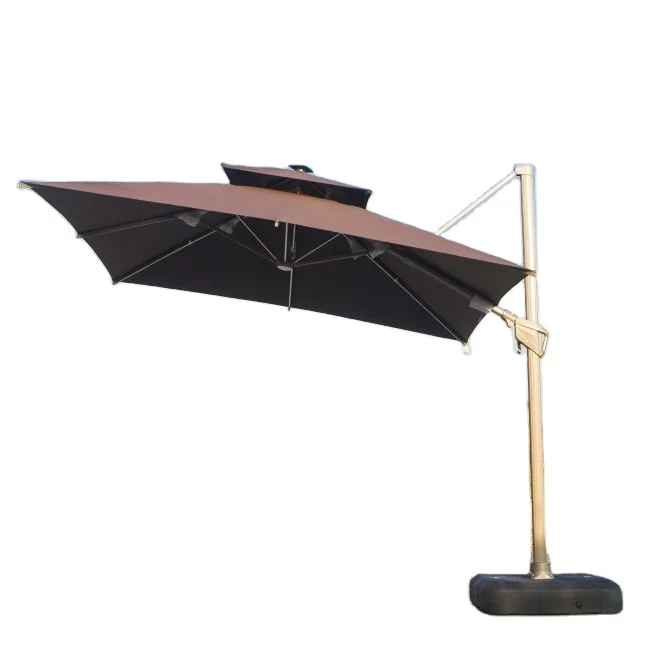 

Best Sale Garden,beach,restaurant Sunshade Umbrella 3x3 Square Roman Umbrella 360 Degree Rotating Outdoor Furniture Parasol