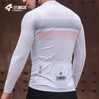 LAMEDA Men's Cycling Jersey Quick Dry Breathable Spring Bike Long Sleeve Bicycle Top Racing Clothing MTB Jersey Man with Pockets 2
