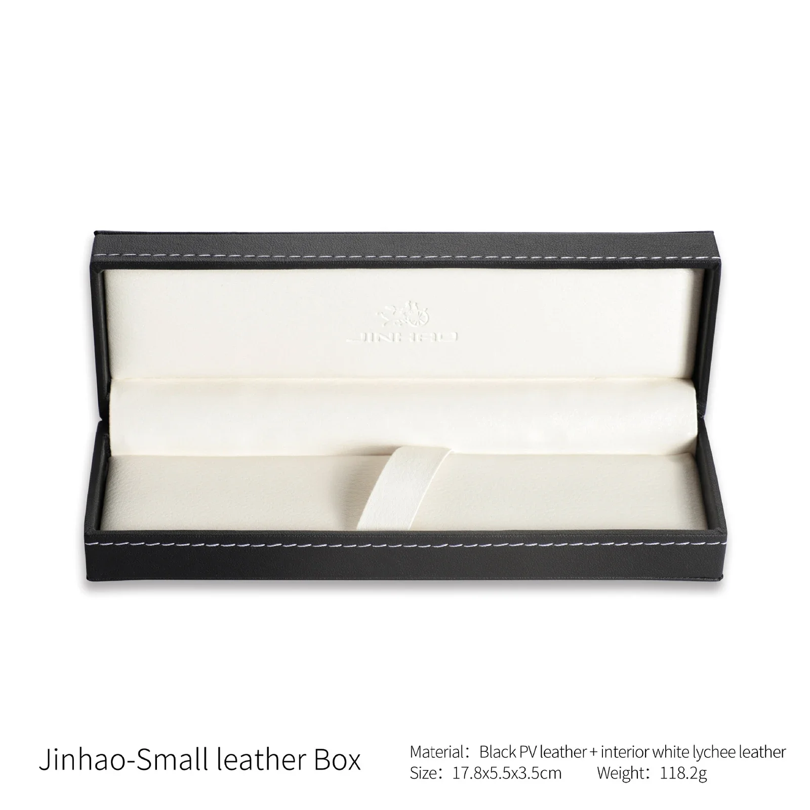 

Luxury Jinhao Leather fountain pen box Storage box Pencil case Display Box for pens collection Business office Gift Box black
