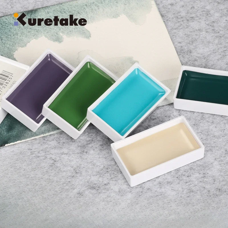 Japan Kuretake GANSAI TAMBI Solid Watercolor Paint Set Non-Toxic for Artists Beginners kids