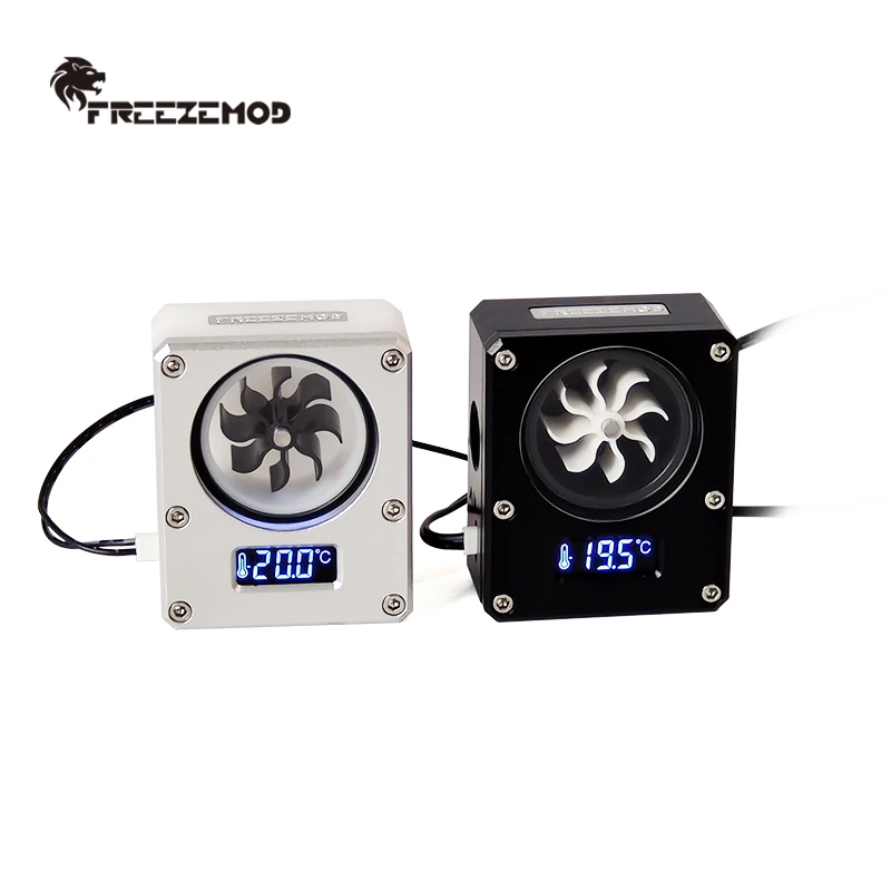 

FREEZEMOD Flowmeter Temperature Display POM Thermometer Flow Cuboid Sensor VA LCD Screen Smart Gamer PC Watercooling MOD WDXS-T4