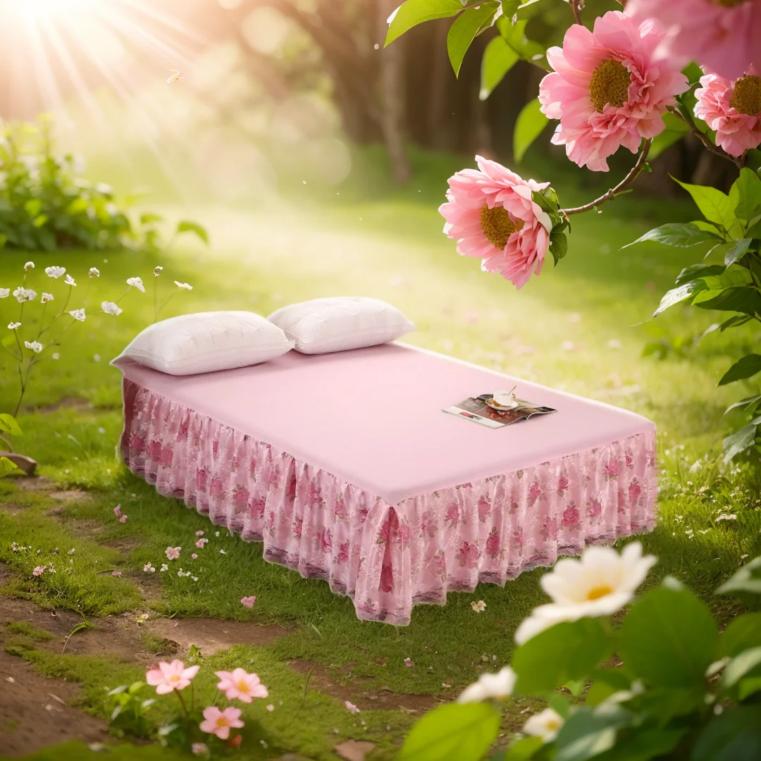

1PCS Bed Sheet Sexy Lace Bed Linen For Home Bed Sheets Fashion Rose Flower Print Bedding Princess Sweet Cute Bedspread