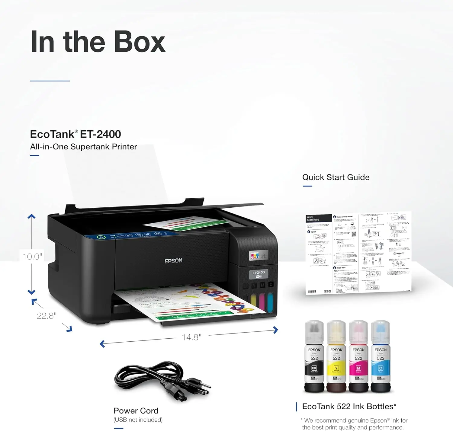 EcoTank ET-2400 Wireless Color All-in-One Cartridge-Free Supertank Printer with Scan and Copy – Easy, Everyday Home Printing 5
