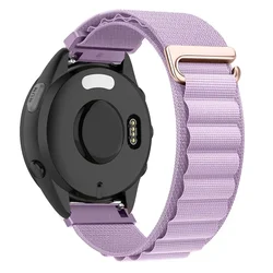 Alpine Nylon Loop Strap, 20mm/22mm, Universal Fit Wristband - Garmin Active 6 - 5 (Lavender purple)