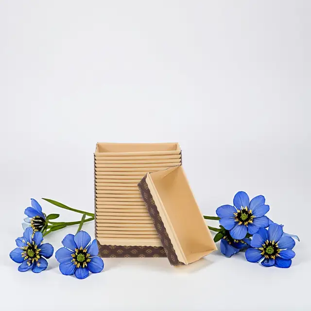 25 Pcs Baking Trays Cake Paper Chiffon Cups Cardboard Loaf Pans for Coffee Liners Mini 2