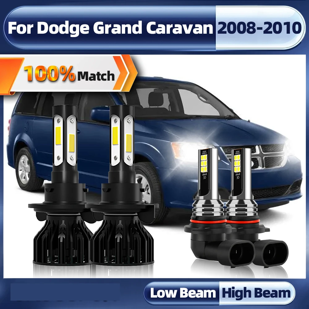 

H13 LED Headlight Bulbs 240W 40000LM Car Headlamp 9005 HB3 Turbo Fog Light 12V 6000K For Dodge Grand Caravan 2008 2009 2010