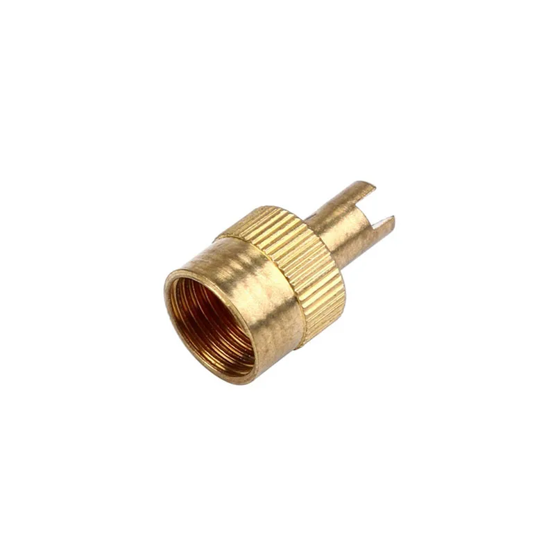 Motorcycle and Car Copper Valve Stem Caps with Core Removal Tool