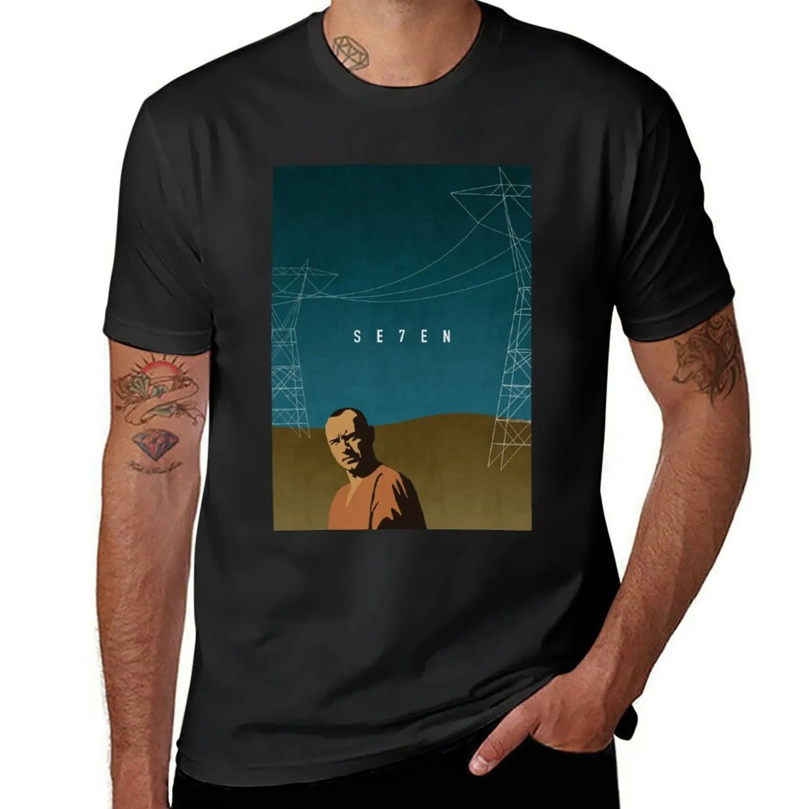 

Se7en Poster T-Shirt cute clothes quick-drying boys whites heavyweight t shirts for men