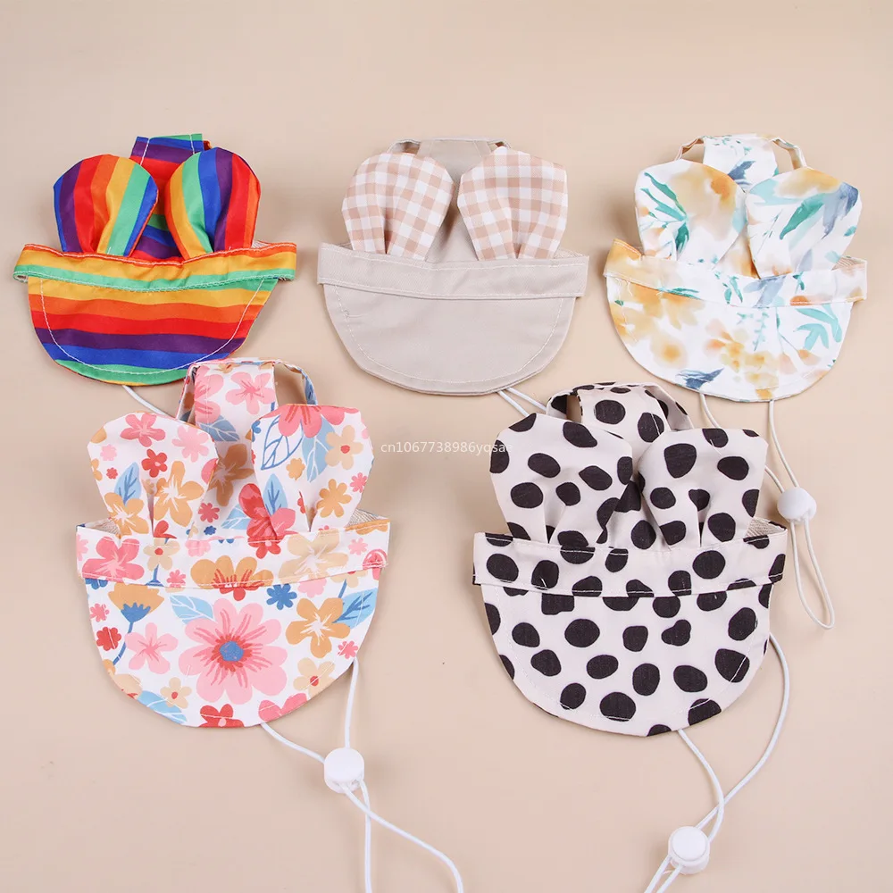 Gorro de protección solar para perros con orejeras. Lindo y colorido ajustable