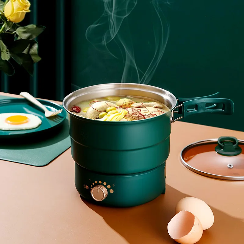 Portable folding electric cooking pot small electric cooking pot