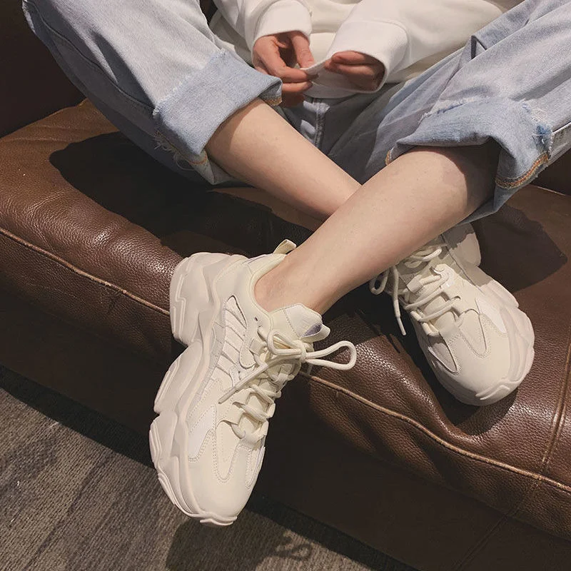 Sneakers Women Summer Comfortable Casual Platform Sports Shoes Woman Fashion  Non-slip Running Shoes Solid Black Shoes Ladies