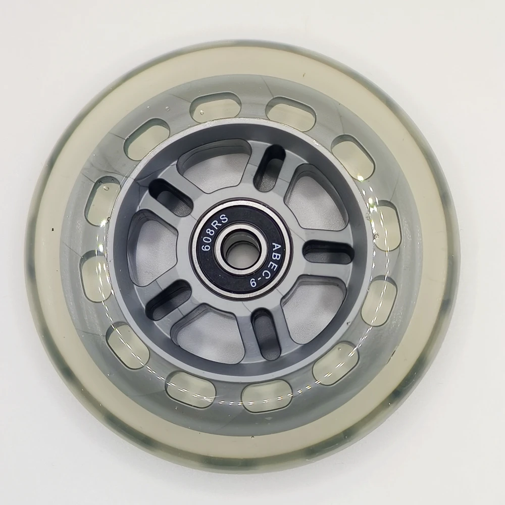 skate wheel scooter wheel 100 mm 100x24 mm transparent color