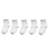 Children's Mesh Socks Medium Tube Pure Cotton Spring Summer Boys and Girls Thin White Socks Babies Breathable Socks 5Pairs 6