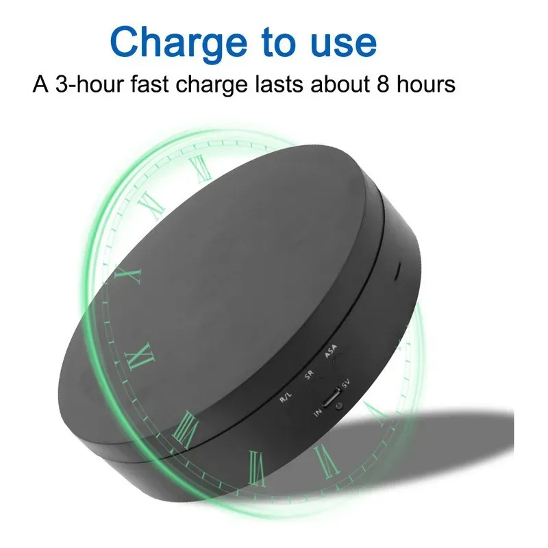 USB-Powered Motorized Display Stand with Adjustable 360° Rotation for Photography and Videography