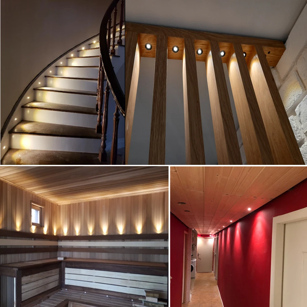 Lumiere Led Sans Fil Lot De 4 Mini Spots LED 3 W Pour Armoire, éclairage De Placard Lumiere Placard