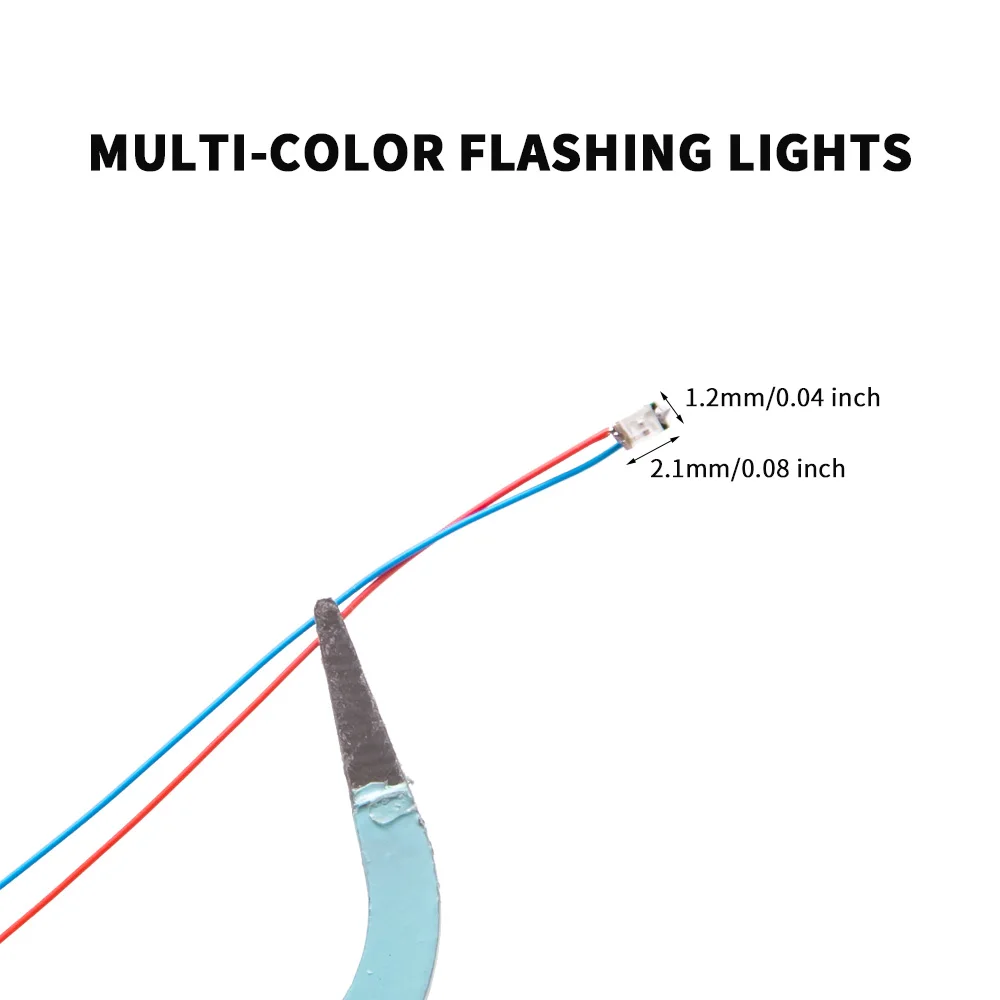 10개 0805 LED SMD 램프 유선 마이크로 리츠 LED 사전 납땜된 플래싱 라이트 유선 30CM 3V DIY 모델 제작/건담/자동차 장식