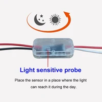 Light Sensor Switch, 5V/12V/24V DC Auto ON/Off Photocell Switch for Outdoor/Indoor Lights, Dusk to Dawn Sensor, Energy-Saving - Image 3
