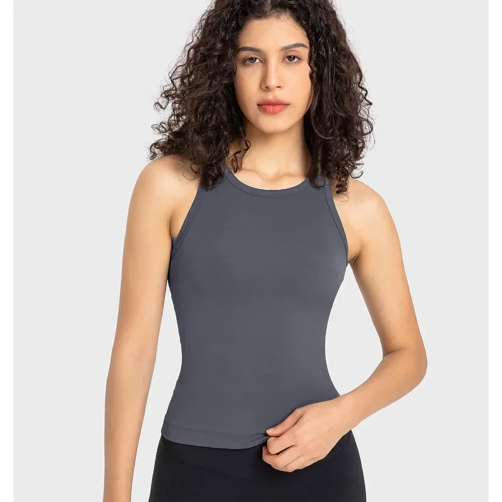 

Новинка весна-лето, жилет для йоги al, женский жилет для йоги с высокой посадкой без следов, одежда для занятий спортом и фитнесом, Тонкий Топ без рукавов