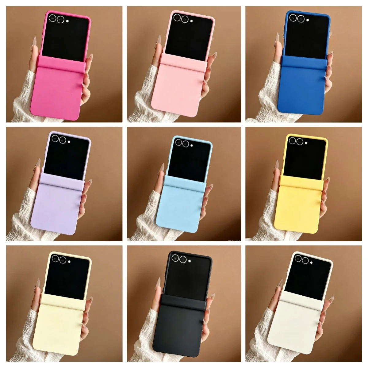 Dopamine Candy Color Fold Phone Case with Hinge Protection Cover