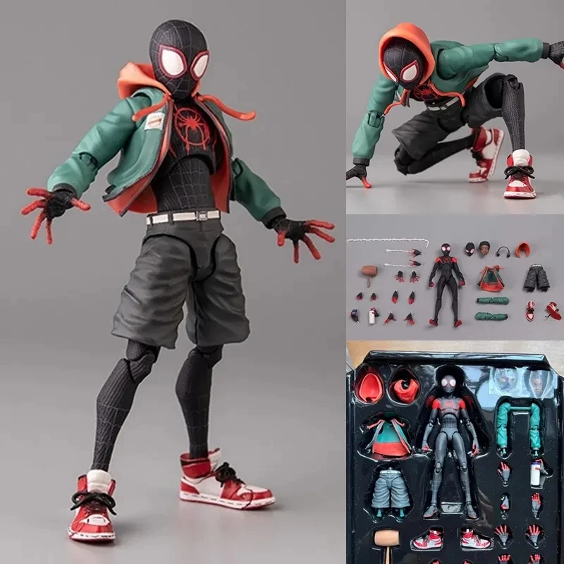 

Marvel Cartoon Miles Morales Sentinel Anime Figure Action Model Ornaments Spider Verse Peni Parker Movable Doll Xmas Toy Gift
