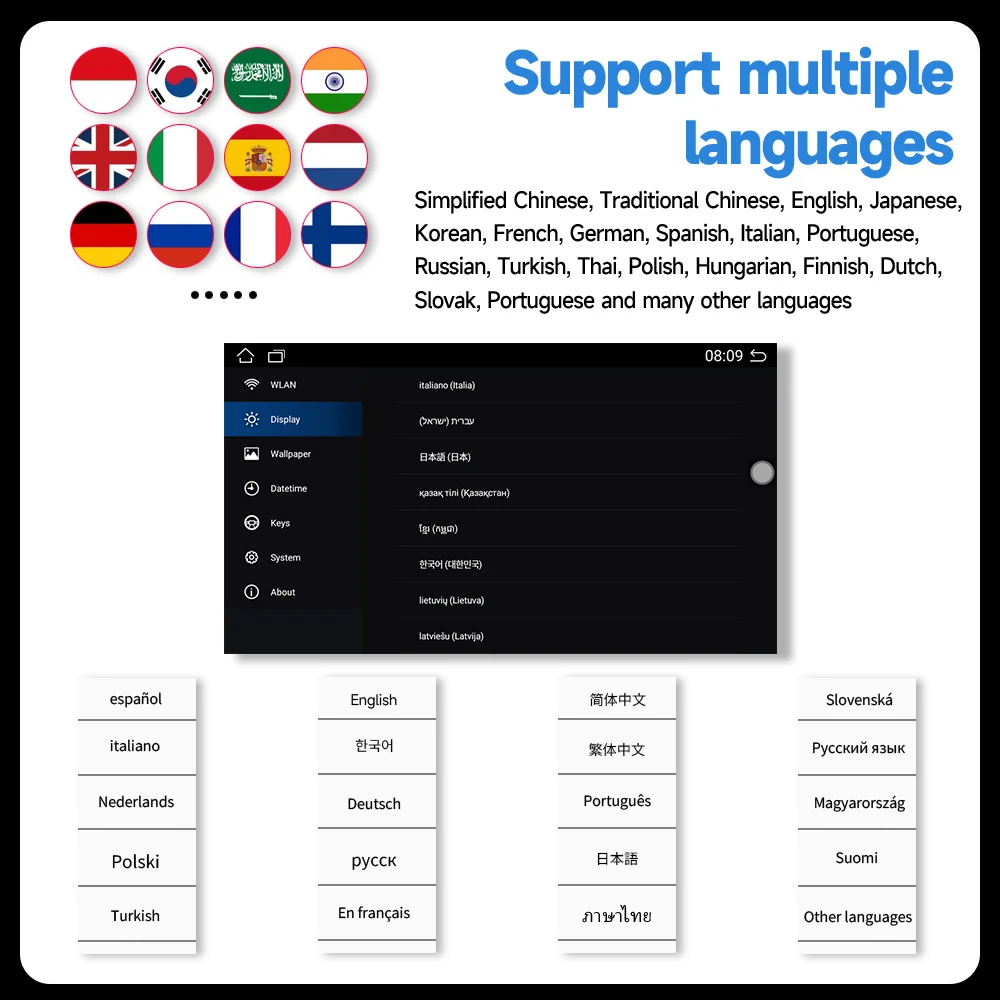 JIUYIN-reproductor de vídeo Multimedia para coche, 7 pulgadas, inalámbrico, Carplay, Android, pantalla táctil Universal portátil con Bluetooth AUX 7