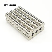

20Pcs 8x3 Minor Disc Search Magnet Small Round Magnets 8x2mm Neodymium Permanent Magnets Strong 8*3mm