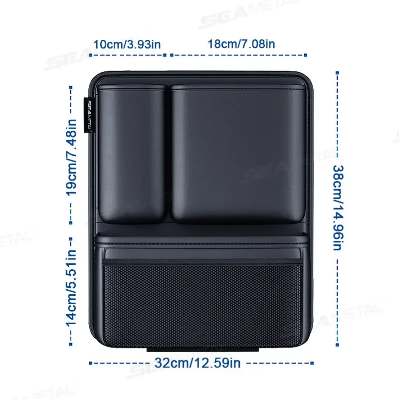 BLALION Car Trunk Leatherette Storage Bag Detachable Auto Seat Back Pocket High-capacity Hanging Organizers for Jeeps SUVs Vans