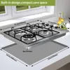 24 Inch Gas Cooktop 4 Burners, Built-in Stainless Steel Gas Hob, NG/LPG Dual Fuel Stovetop with Thermocouple 5