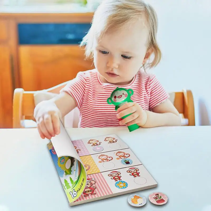 Sticker Activity Books For Kids 100 Stickers Cute Cartoon Sticker Stamper Encourages Creativity Creative Play Travel Toy