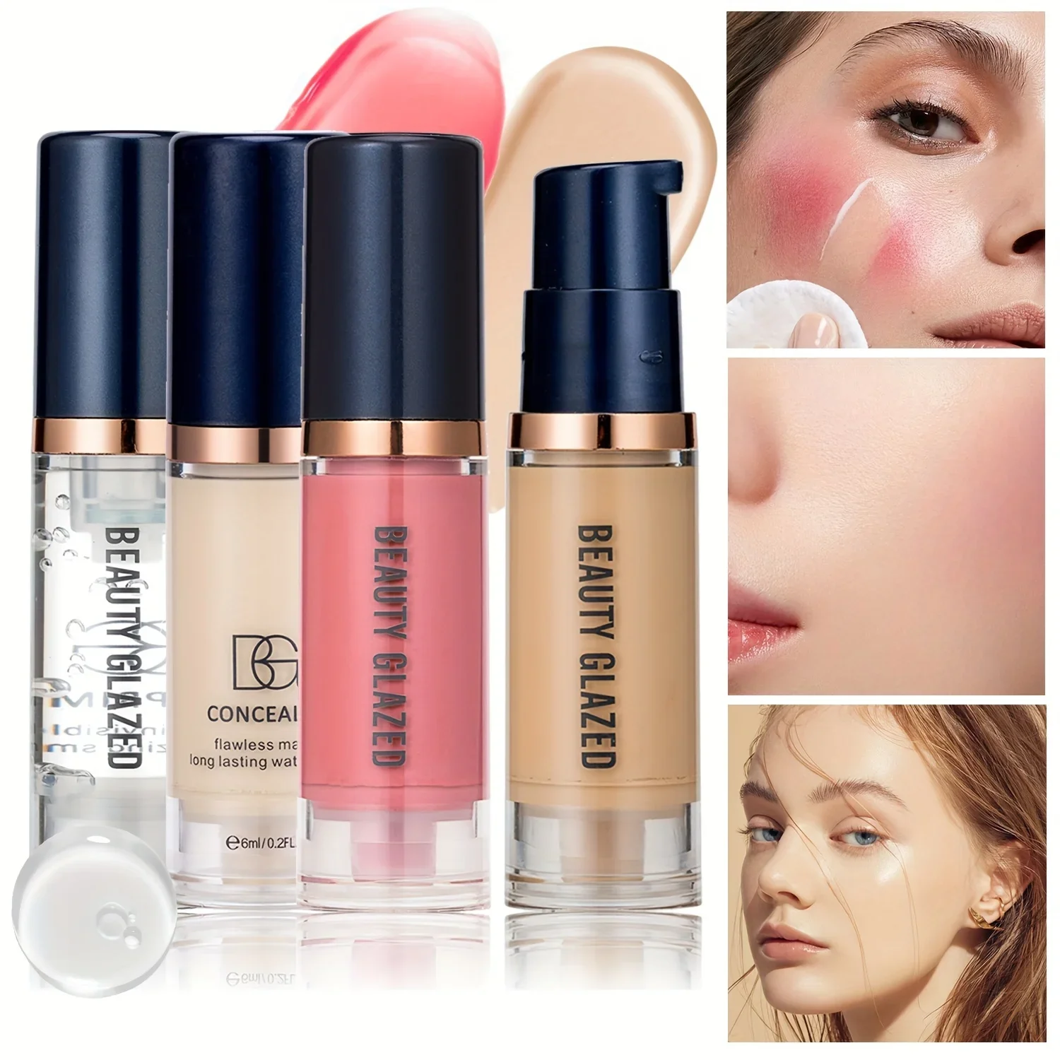 Klaisy Lock Makeup Flawless Liquid Foundation Sets Of Boxes Concealer Lasting