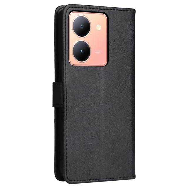 Comprar Para Vivo Y36 Y 36 4G Funda de cuero con soporte para libro y tapa  de Color puro para Vivo Y16 Y02S Y35 Y22 Y22S, funda protectora con ranura  para tarjeta