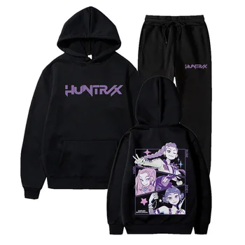 2025New موضة KpopHunting Witch Group مقنعين فضفاضة تناسب الرجال والنساء مجموعة البلوز الرياضية غير رسمية 6