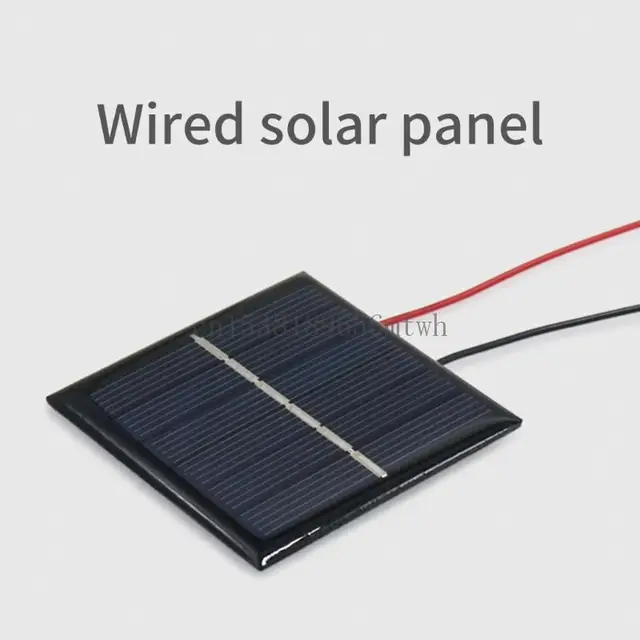 Solar Plate With Wire 2-3V 100mA Small Cell Module Polysilicon Board Charging Pane B03D 5