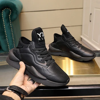 소 가죽 대외 무역 Y3 유럽 역 패션 패션 브랜드 가죽 신발, 패션쇼 가죽 남성 신발