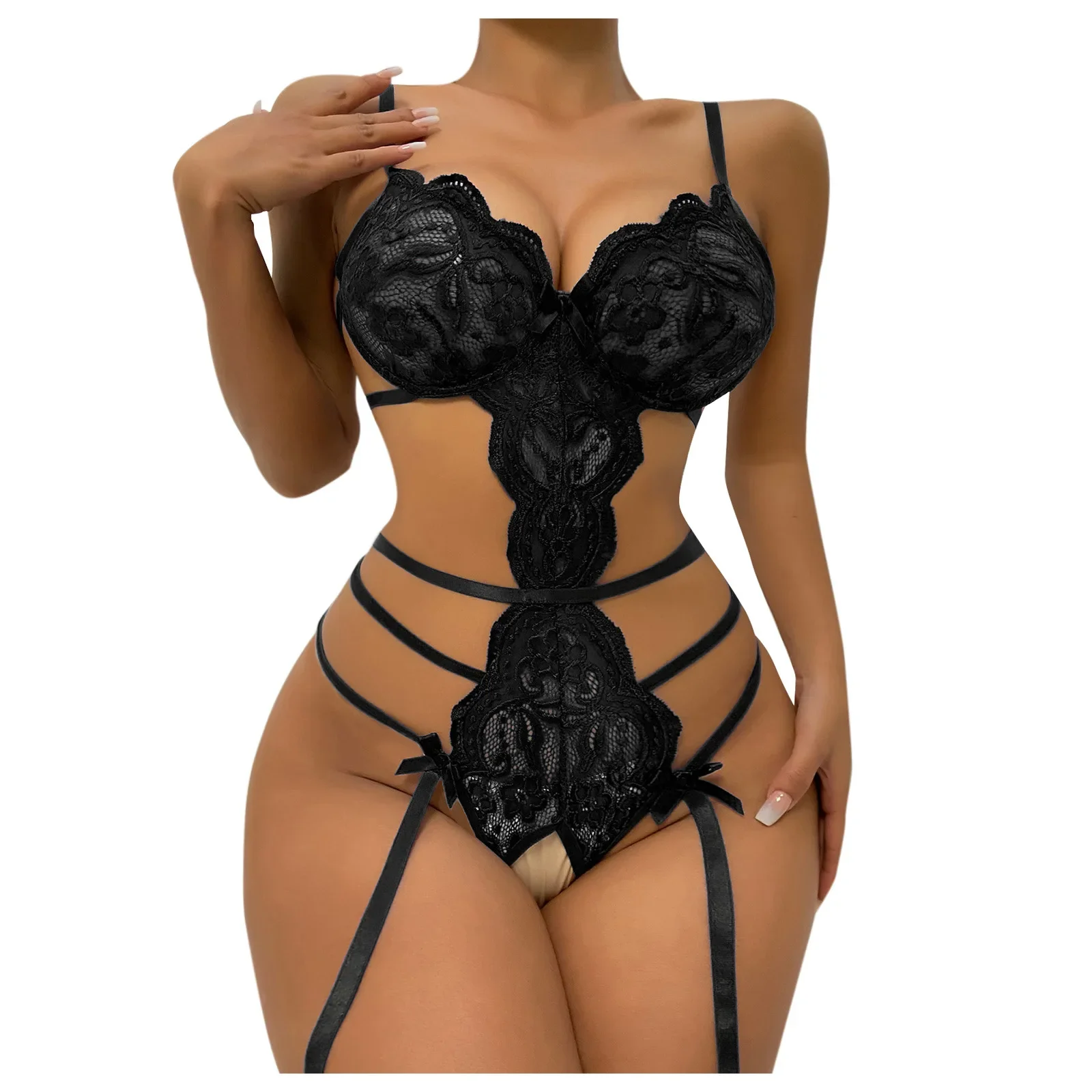 Sexy Babydoll Sex Erotic Costumes Lingerie for Women Open Crotch Bodysuit Erotic Underwear