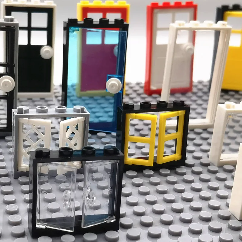 MOC House Doors Windows Building Blocks Parts City Friends Blocks Toys Compatible Classic Blocks Toys for Children Bricks Gifts 3