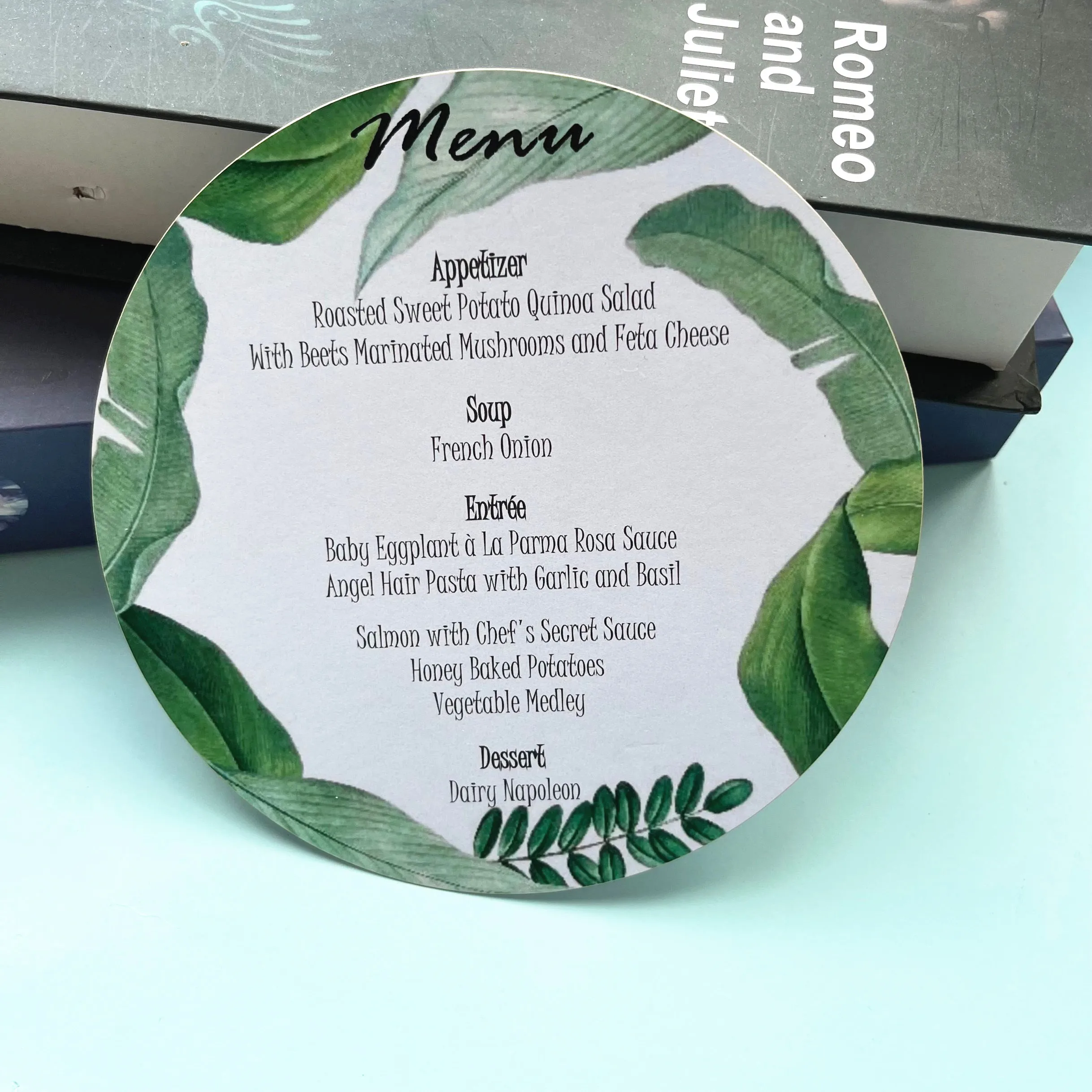 50pcs Elegant Round Menu Paper Invitation Cards Laser Cut White Paper ...