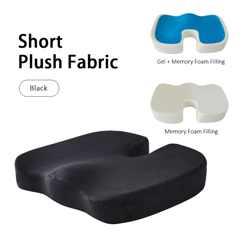 Gel Orthopedic Memory Foam U Coccyx Travel Seat Cushion Massage